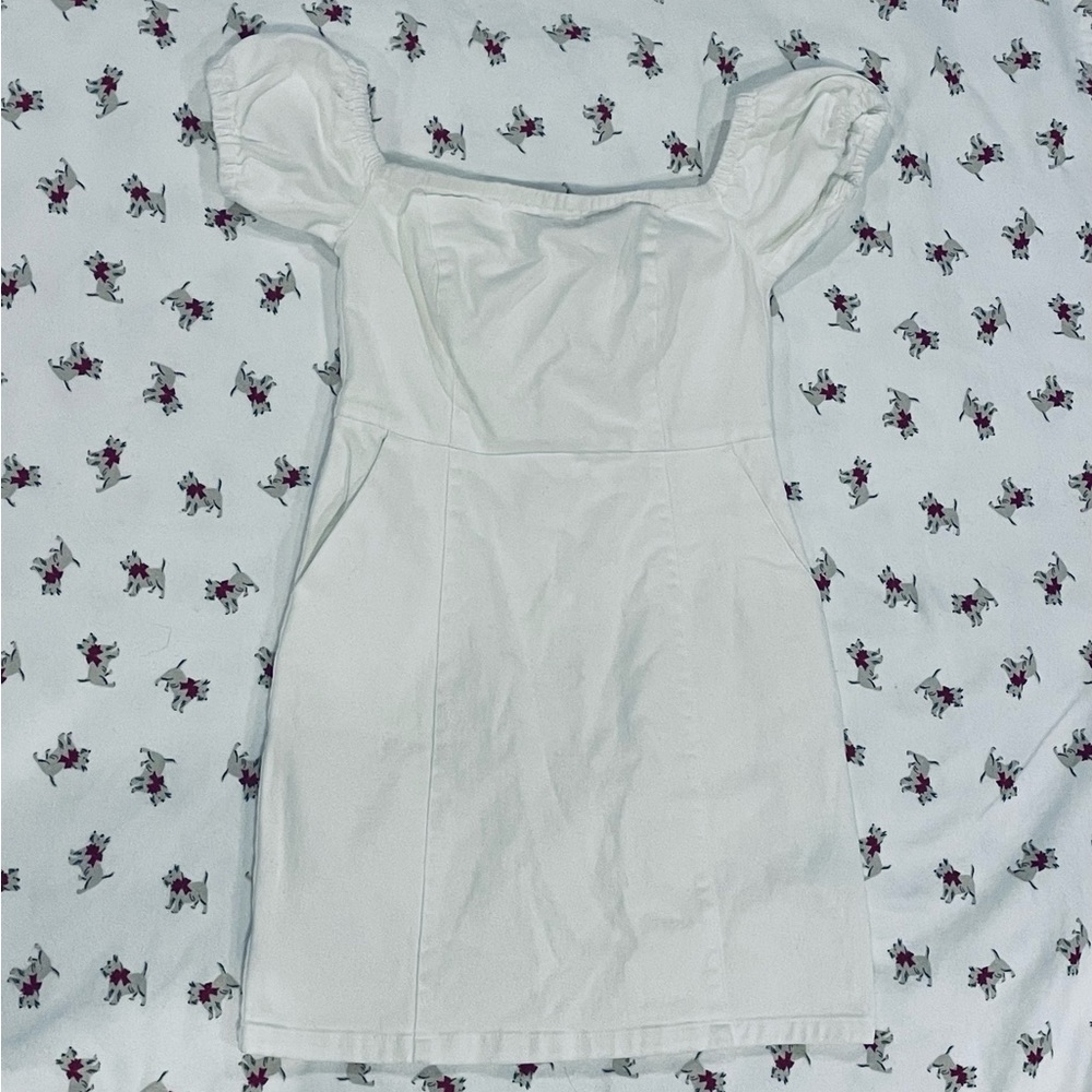 Forever21 denim white dress size medium